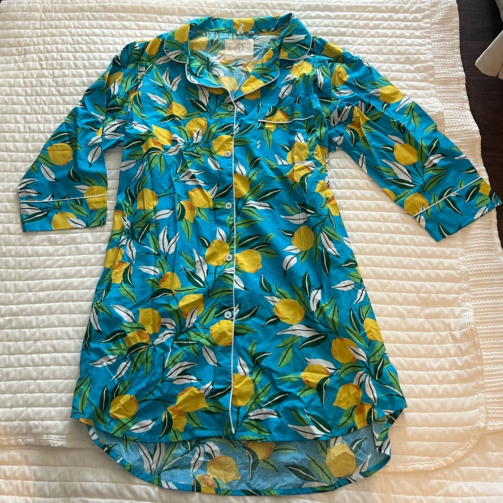 PRINTFRESH SLEEP SHIRT - Lemon Zest